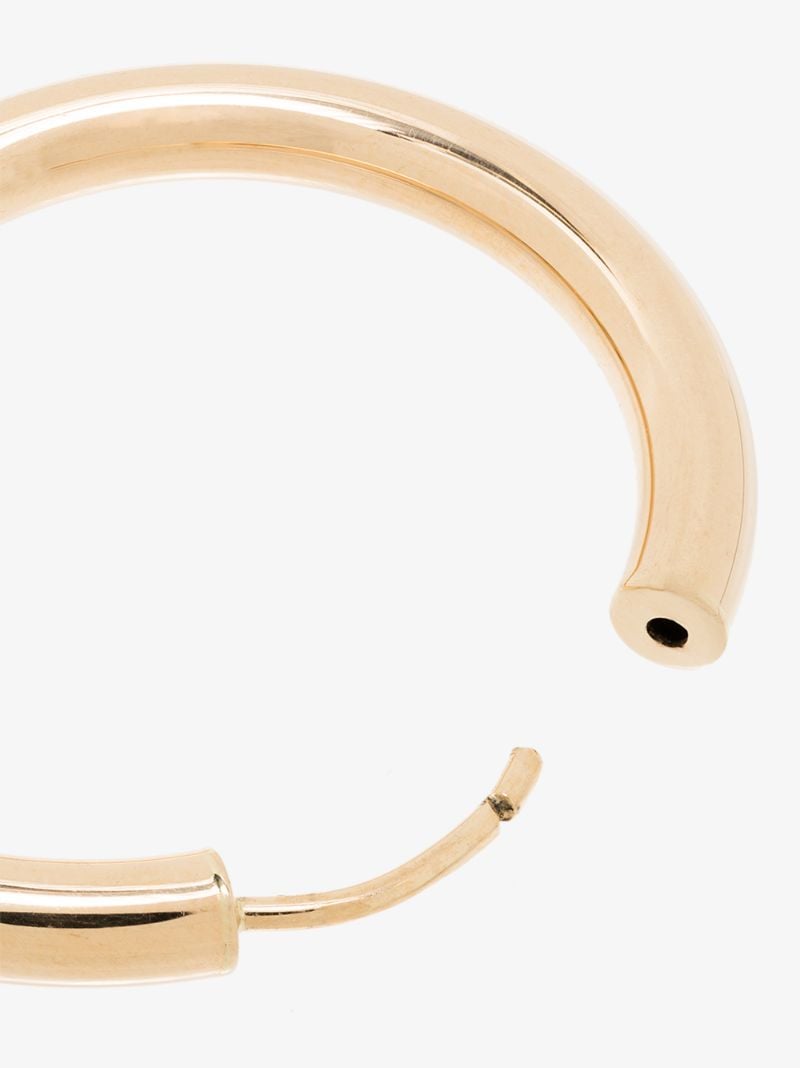 14k Yellow Gold Tube Hoop Earrings
