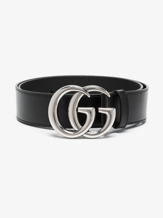 Black Gg Marmont Leather Belt