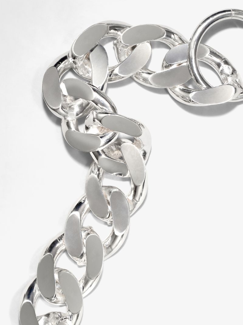Sterling Silver Xl Cuban Link Chain Bracelet