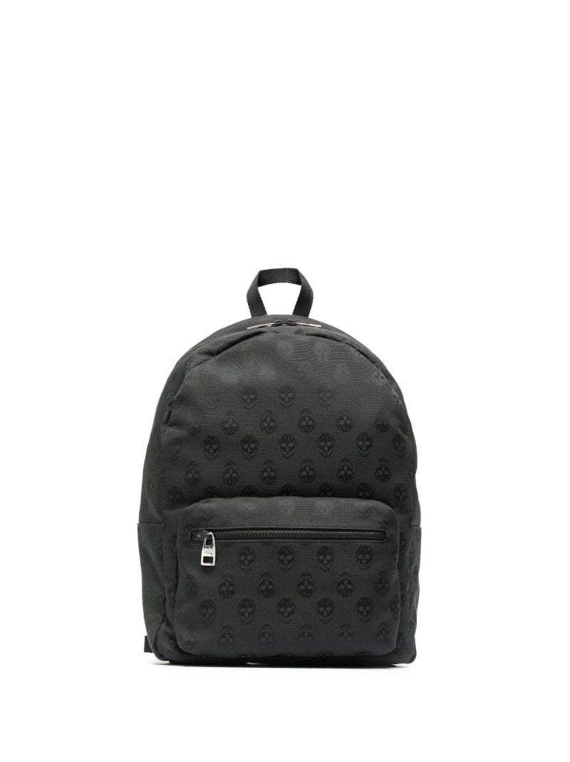 Black Tonal Skull Backpack