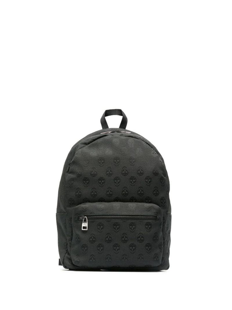 Black Tonal Skull Backpack