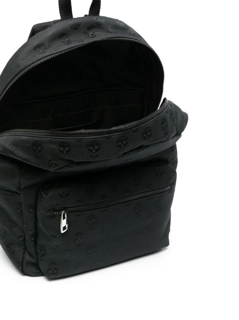 Black Tonal Skull Backpack