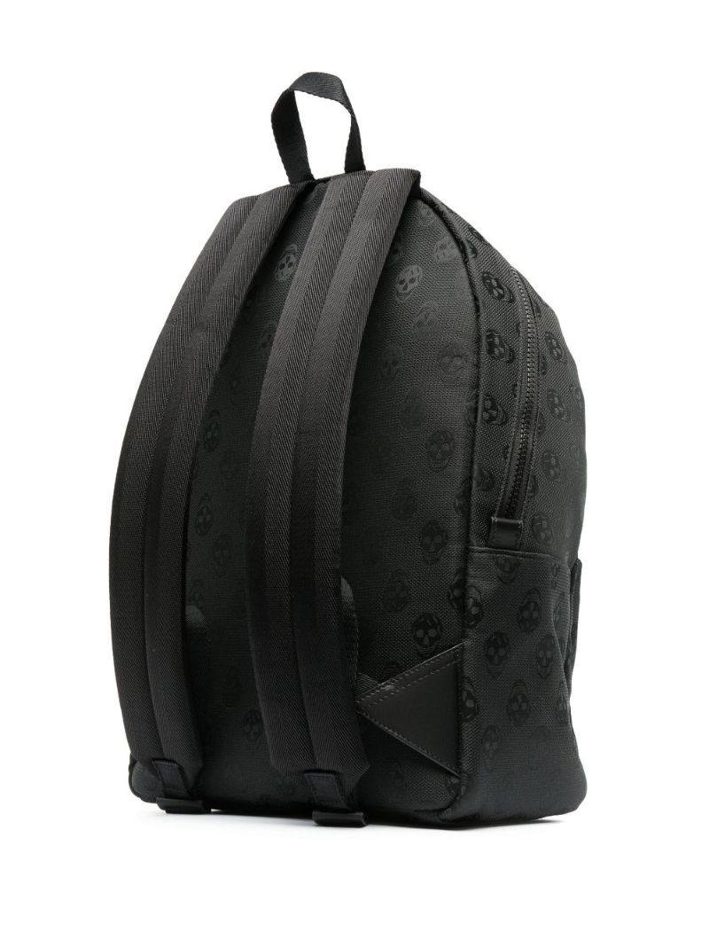 Black Tonal Skull Backpack