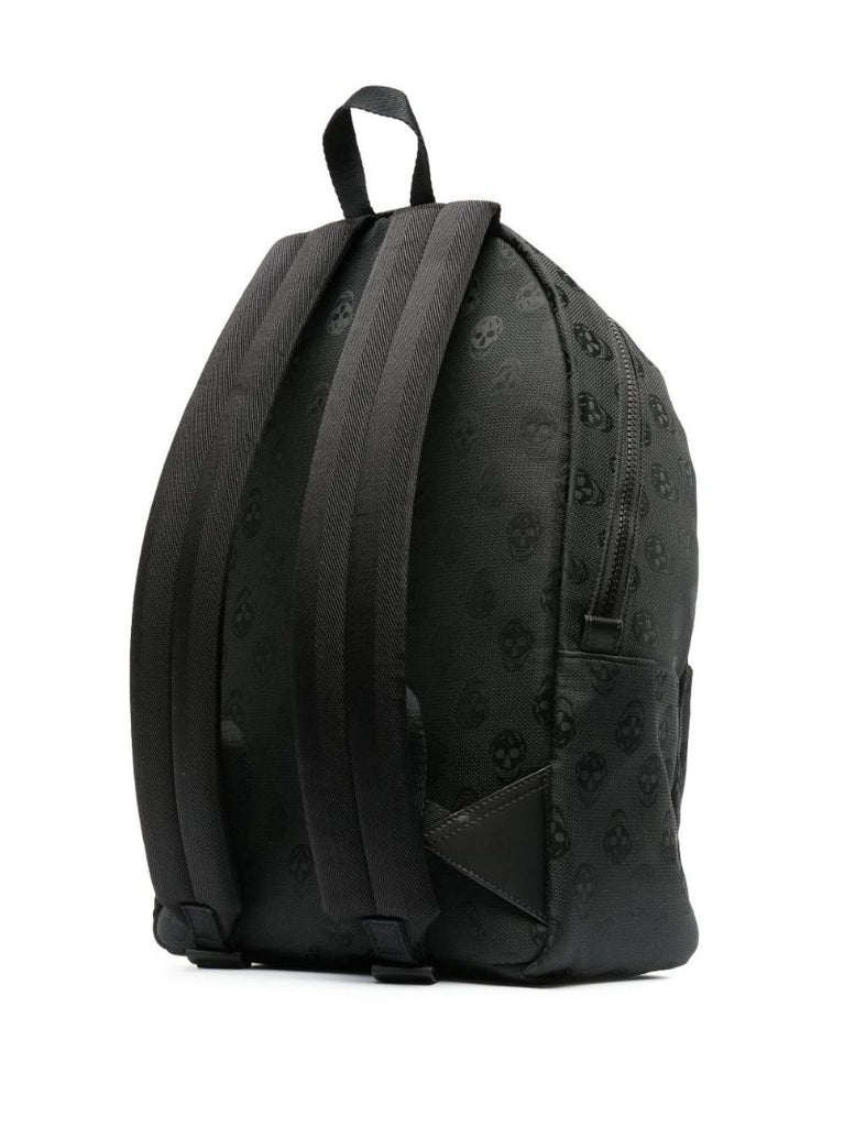 Black Tonal Skull Backpack