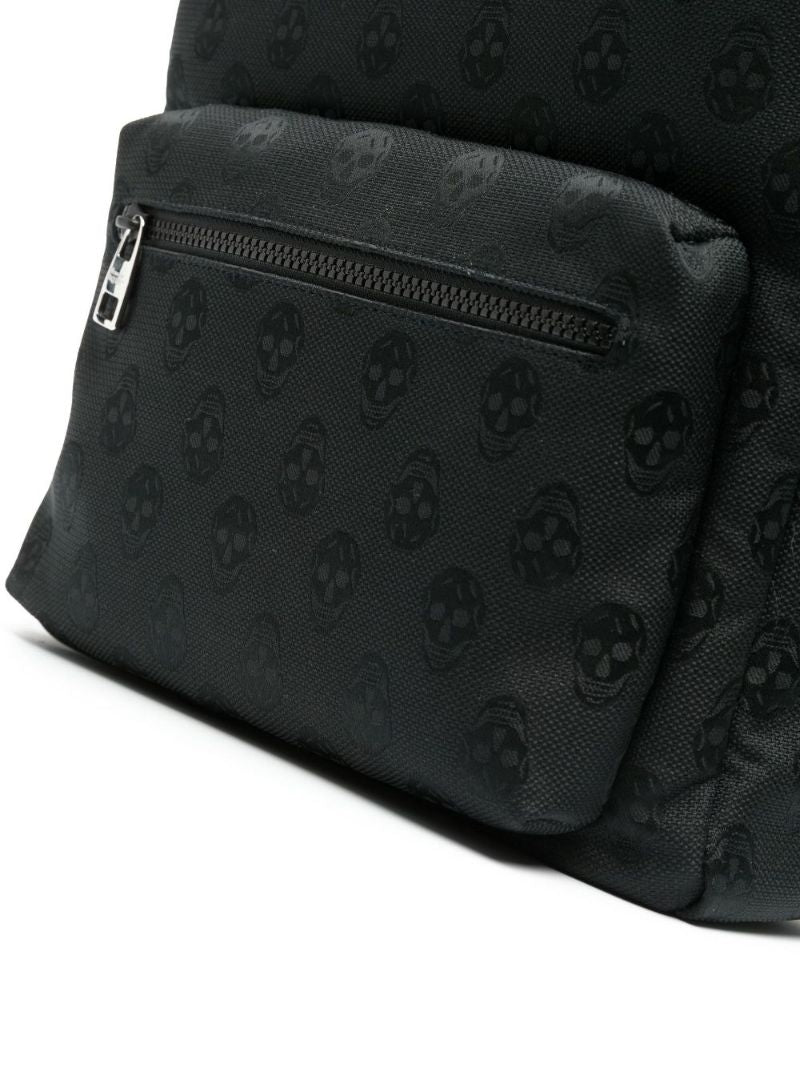 Black Tonal Skull Backpack