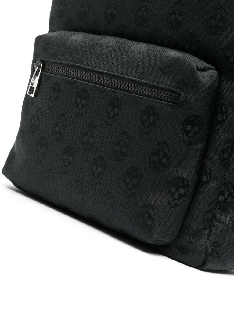 Black Tonal Skull Backpack