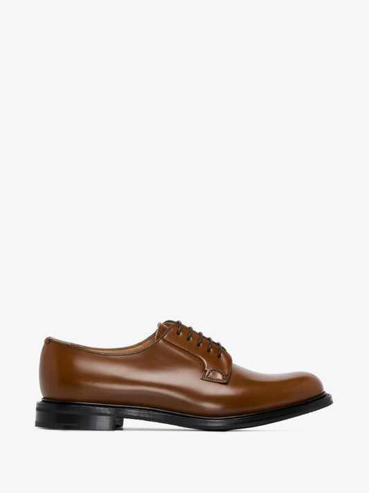 Brown Shannon Leather Derby Shoes