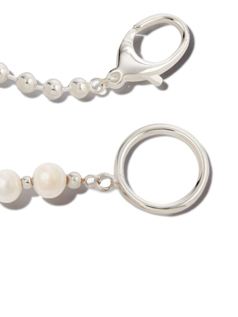 Sterling Silver 50/50 Pearl Bracelet