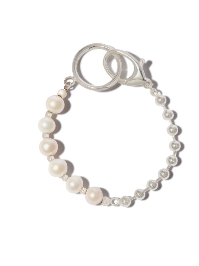 Sterling Silver 50/50 Pearl Bracelet