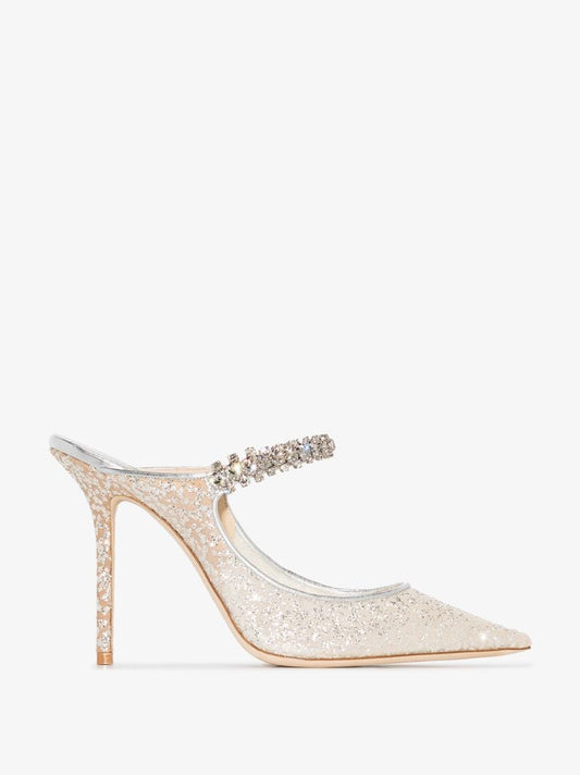 Silver Bing 100 Embellished Mules