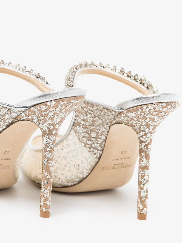 Silver Bing 100 Embellished Mules