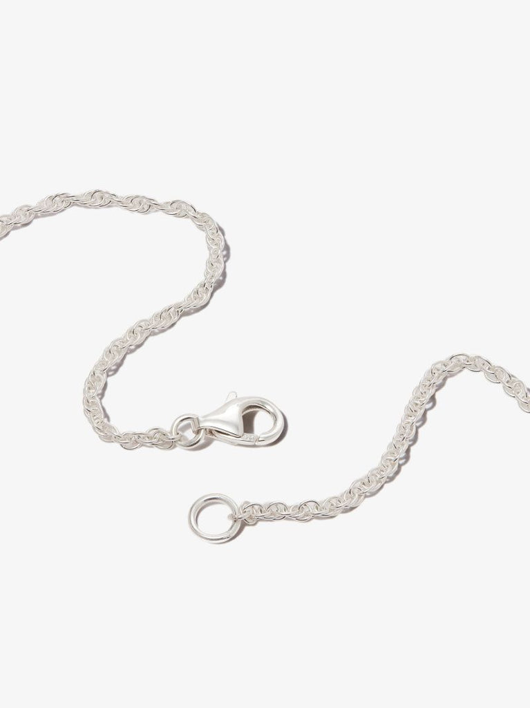 Sterling Silver Stone Pendant Chain Necklace
