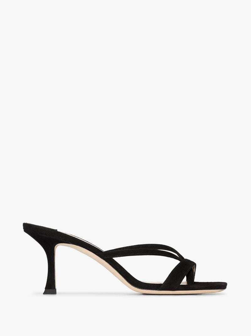 Black Maelie 70 Suede Sandals