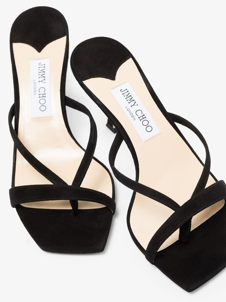 Black Maelie 70 Suede Sandals