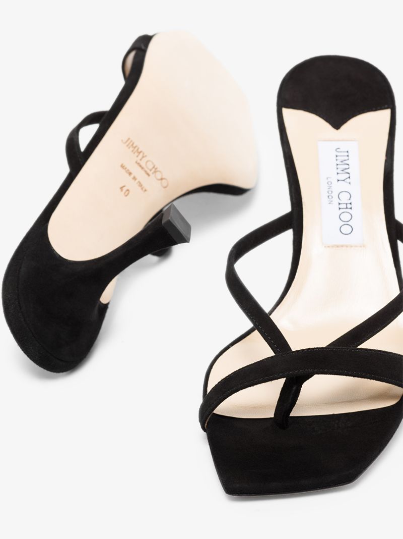 Black Maelie 70 Suede Sandals
