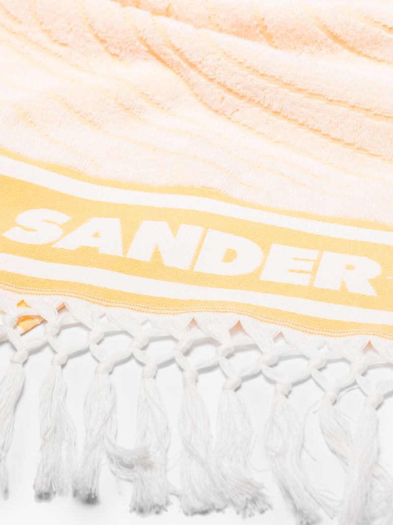 Yellow Logo Fringed Towel