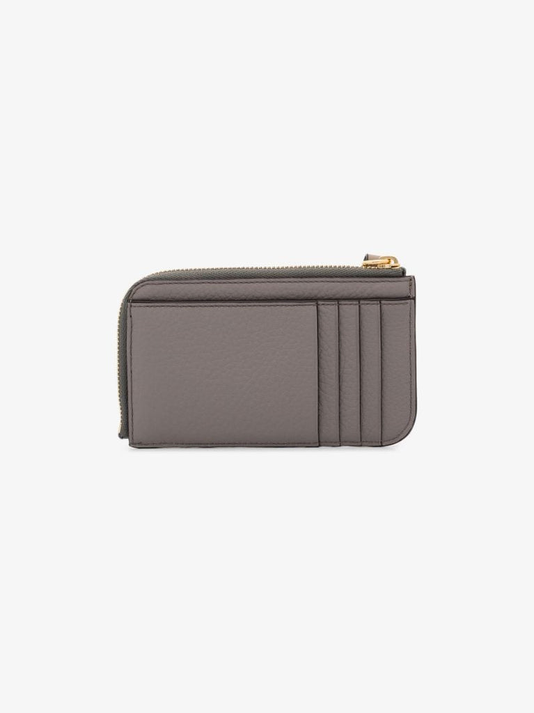 Grey Alphabet Leather Wallet