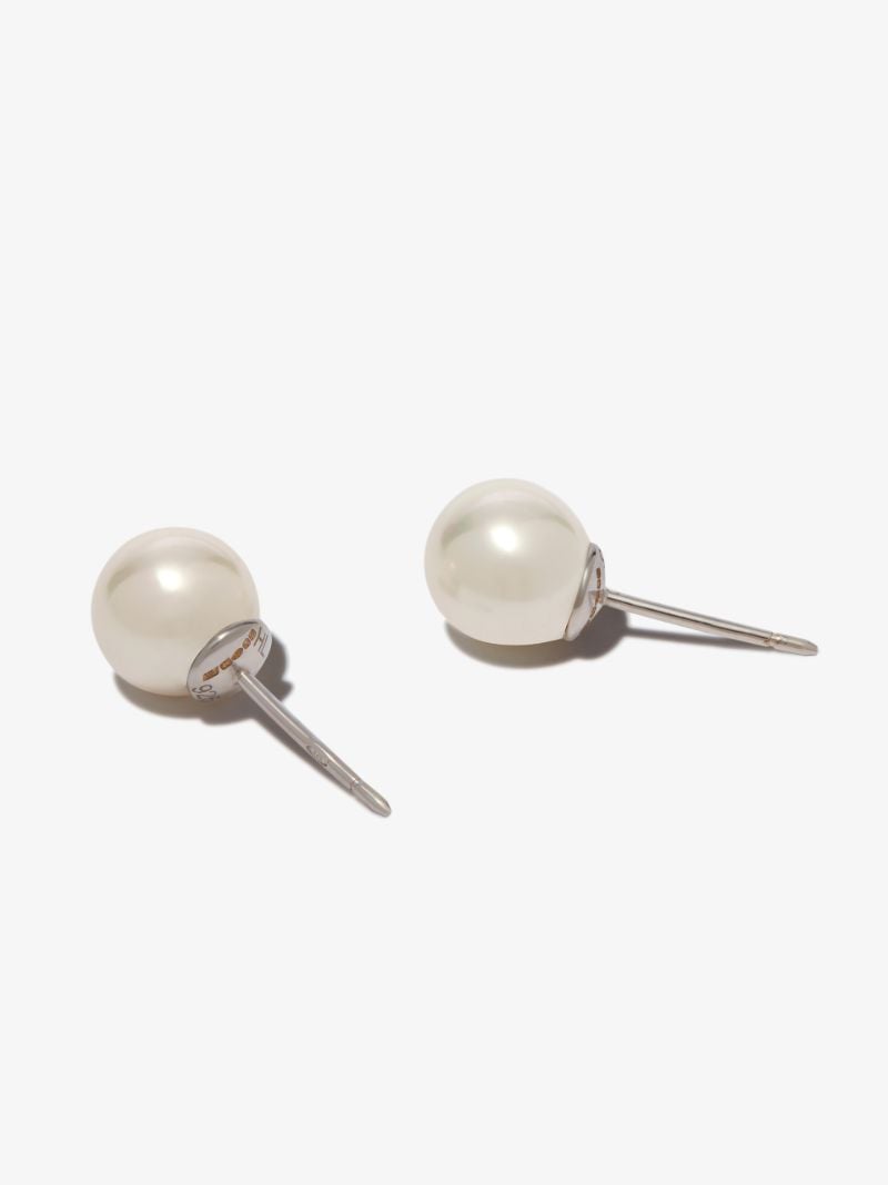 Sterling Silver Pearl Stud Earrings