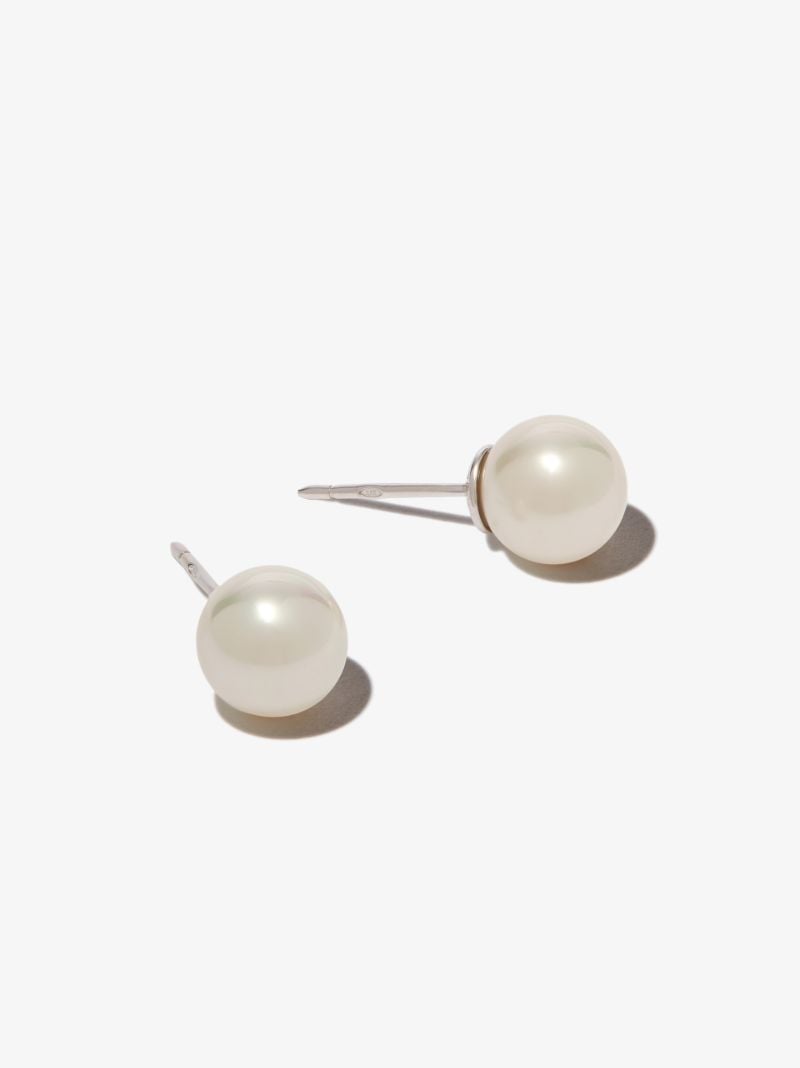 Sterling Silver Pearl Stud Earrings