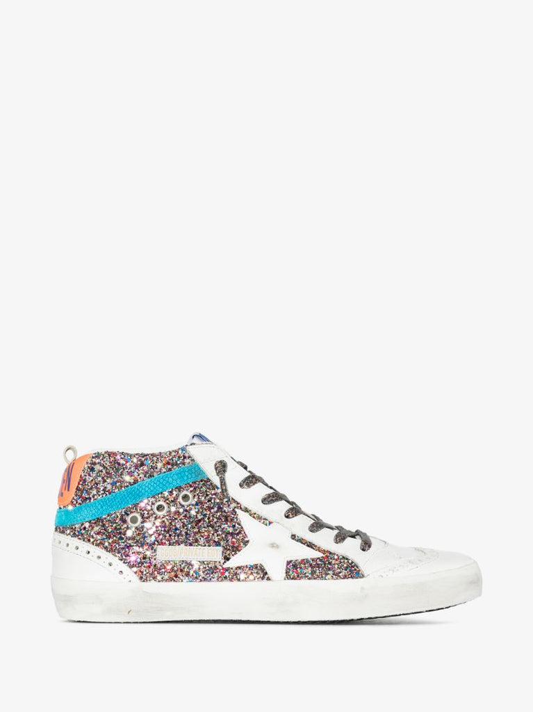 Multicoloured Mid-star Glitter Sneakers
