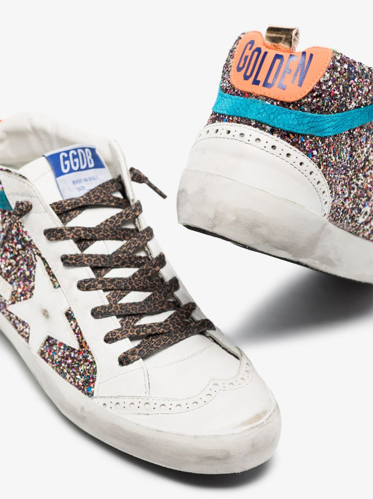 Multicoloured Mid-star Glitter Sneakers