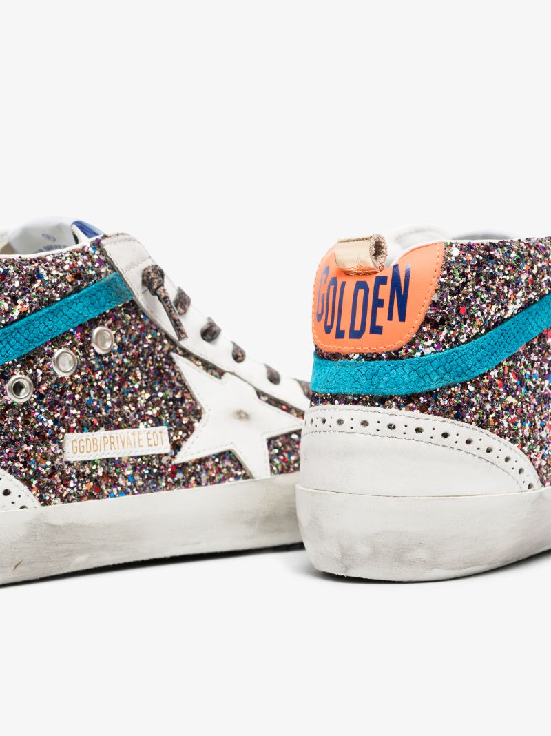 Multicoloured Mid-star Glitter Sneakers