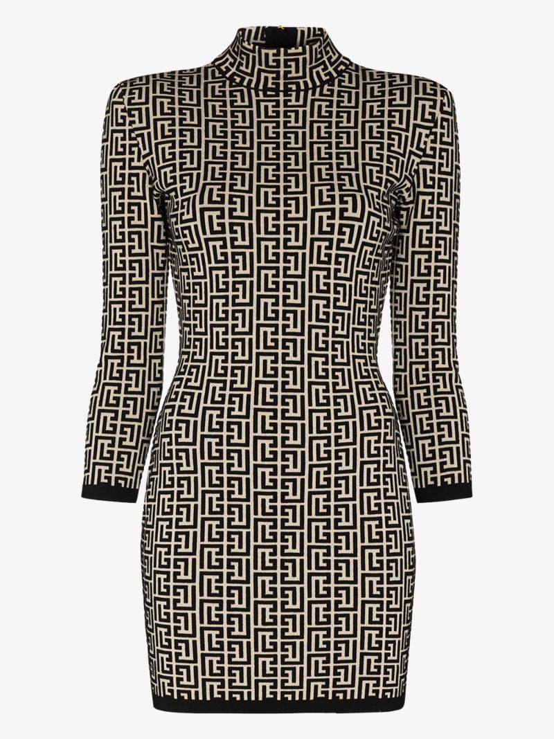 Monogram Jacquard Mini Dress