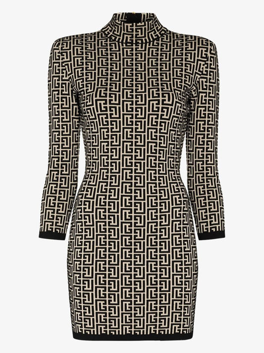 Monogram Jacquard Mini Dress
