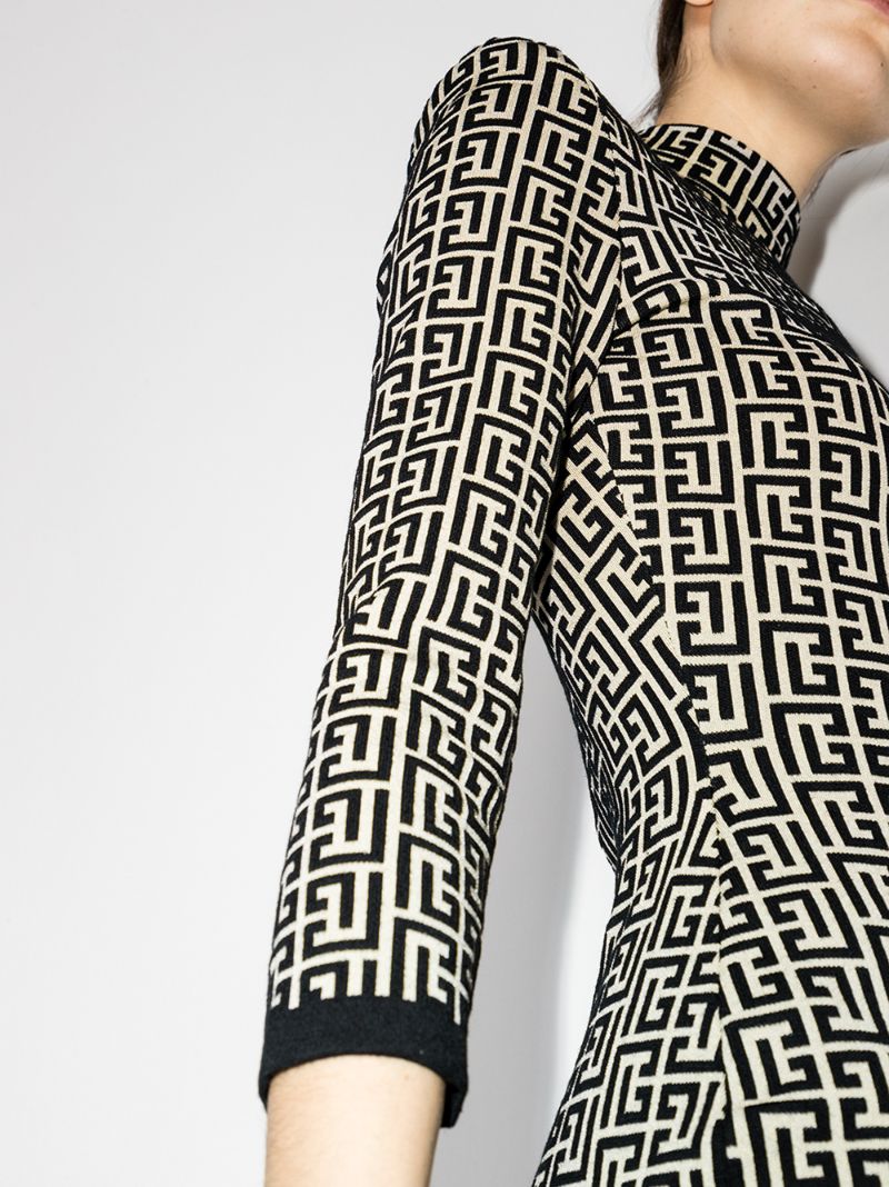 Monogram Jacquard Mini Dress