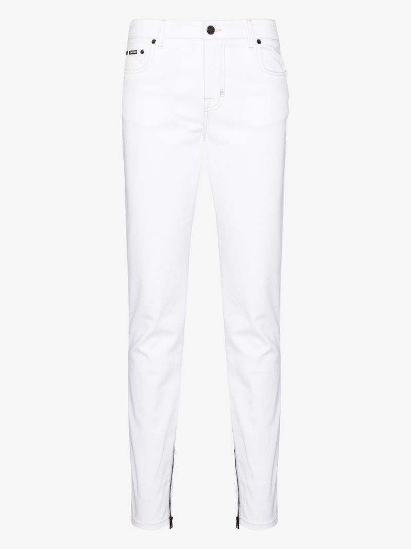 Zip Cuff Skinny Jeans