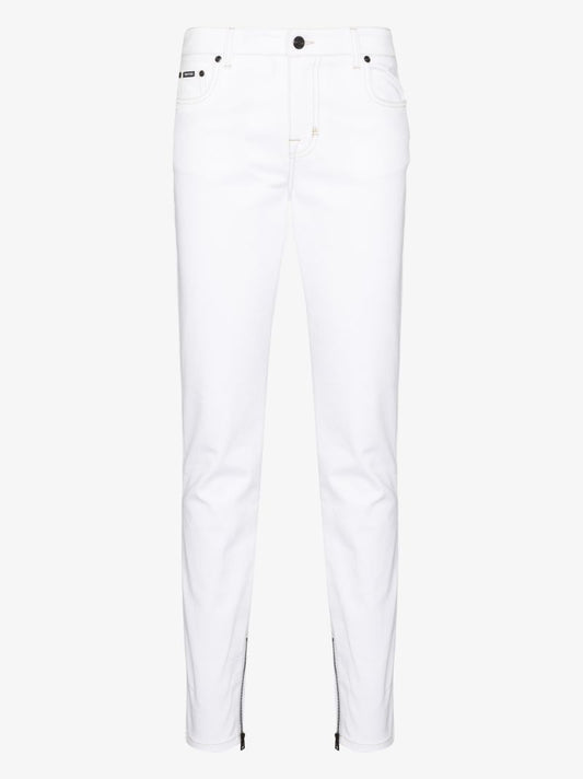Zip Cuff Skinny Jeans