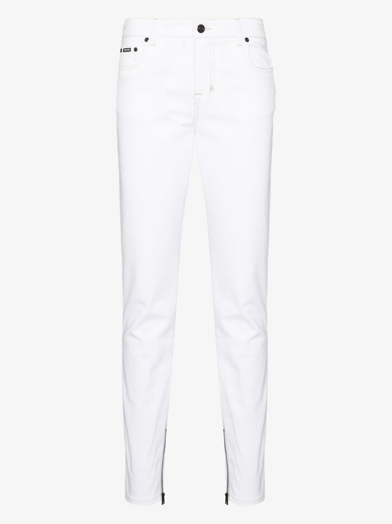 Zip Cuff Skinny Jeans