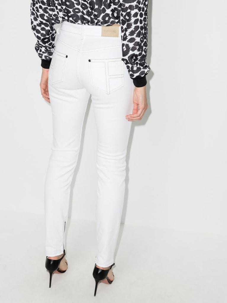 Zip Cuff Skinny Jeans