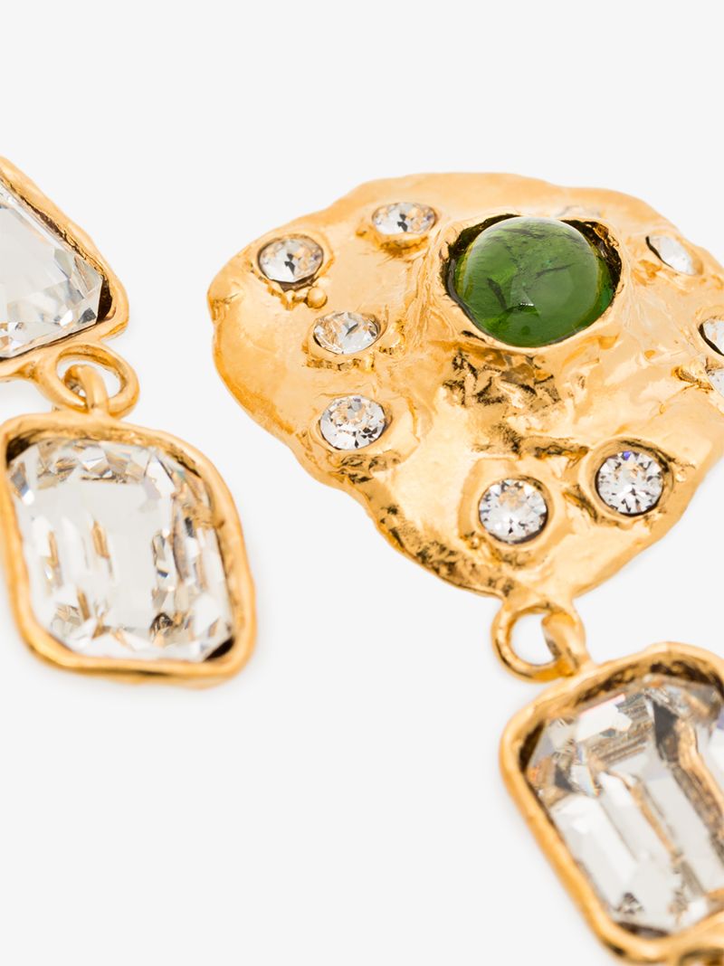 Gold-plated Oyster Pendant Earrings