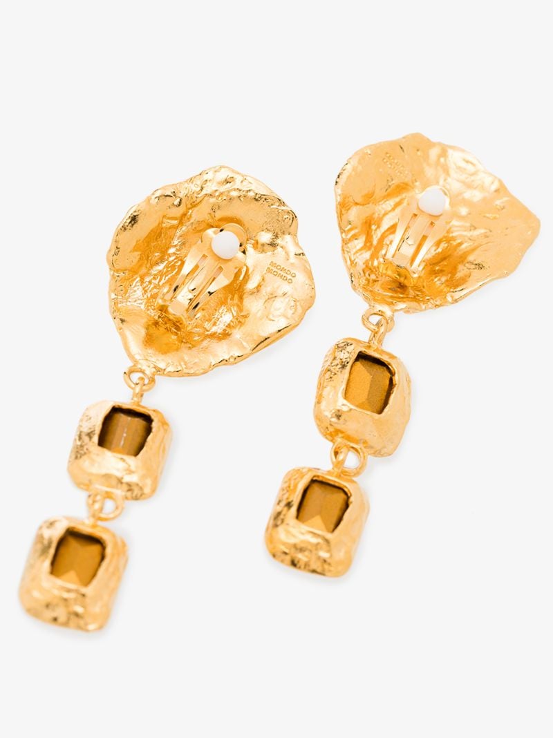 Gold-plated Oyster Pendant Earrings