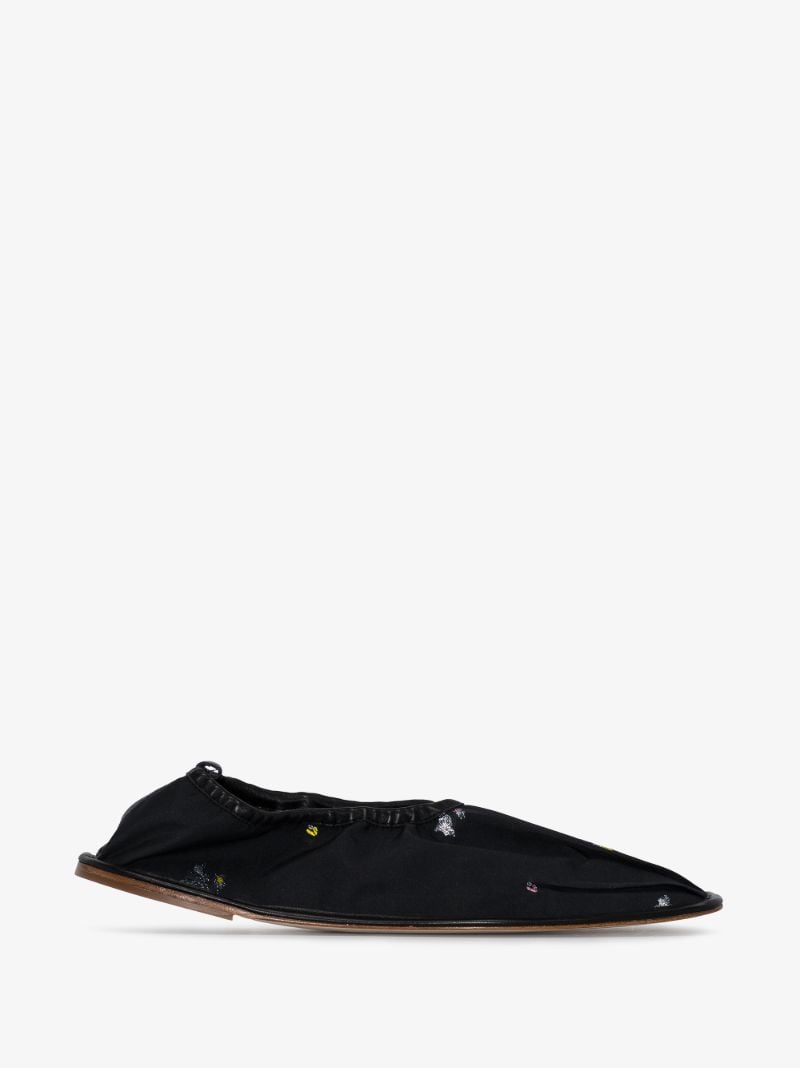 Black Hyacinth Floral Pumps