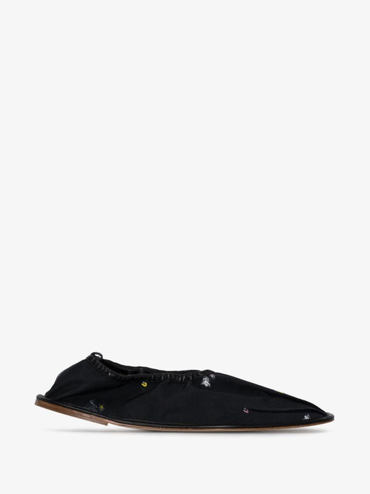 Black Hyacinth Floral Pumps