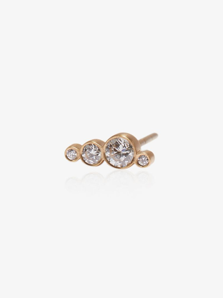 18k Yellow Gold Flacon Diamond Earring