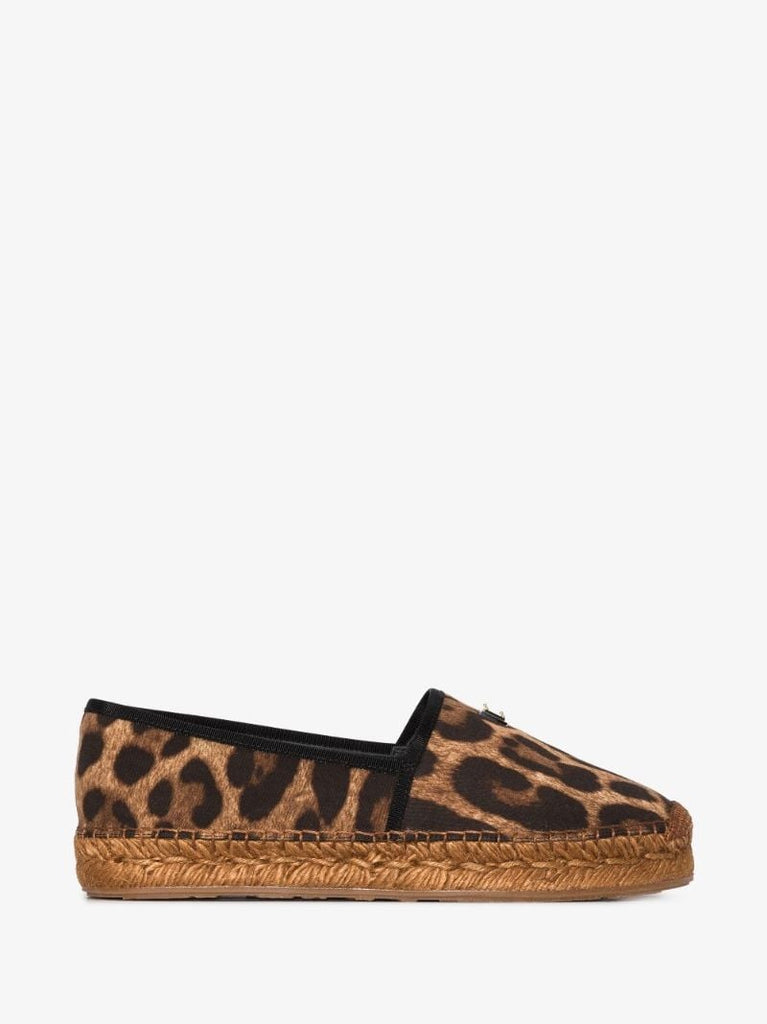 Brown Leopard Print Espadrilles