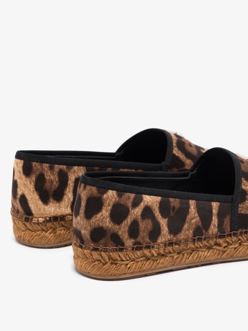 Brown Leopard Print Espadrilles