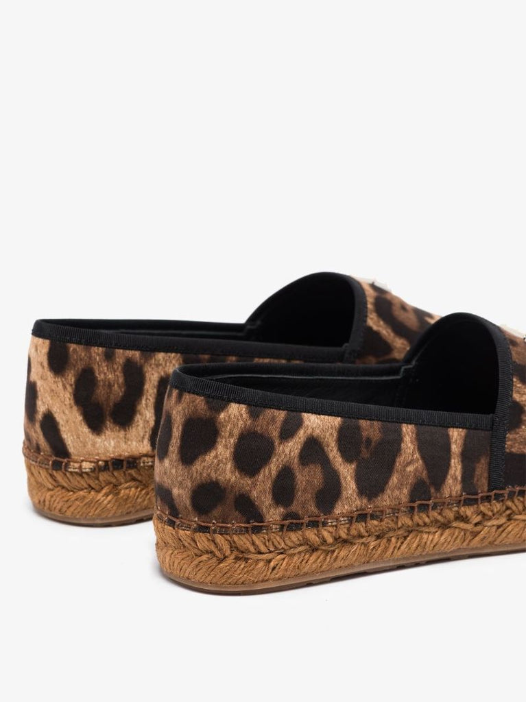 Brown Leopard Print Espadrilles