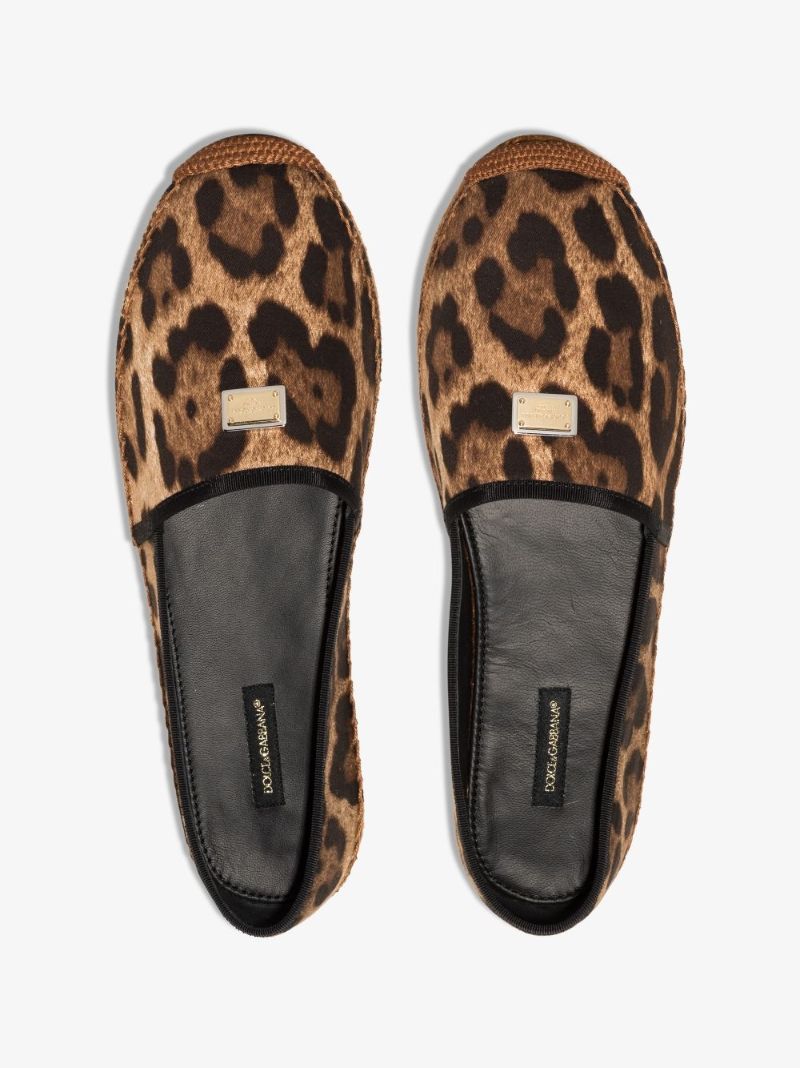 Brown Leopard Print Espadrilles