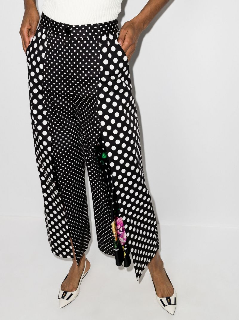 Front Slit Polka Dot Trousers