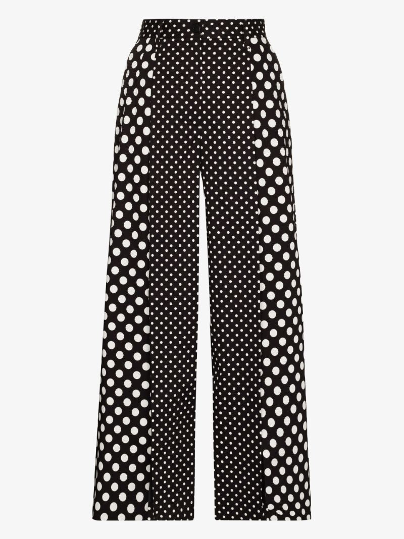 Front Slit Polka Dot Trousers
