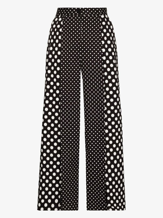 Front Slit Polka Dot Trousers