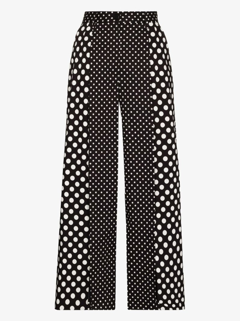 Front Slit Polka Dot Trousers