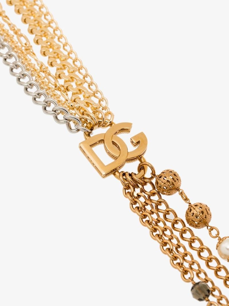Gold Tone Long Chain Necklace