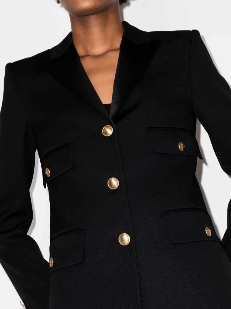 Black Single-breasted Wool Blazer