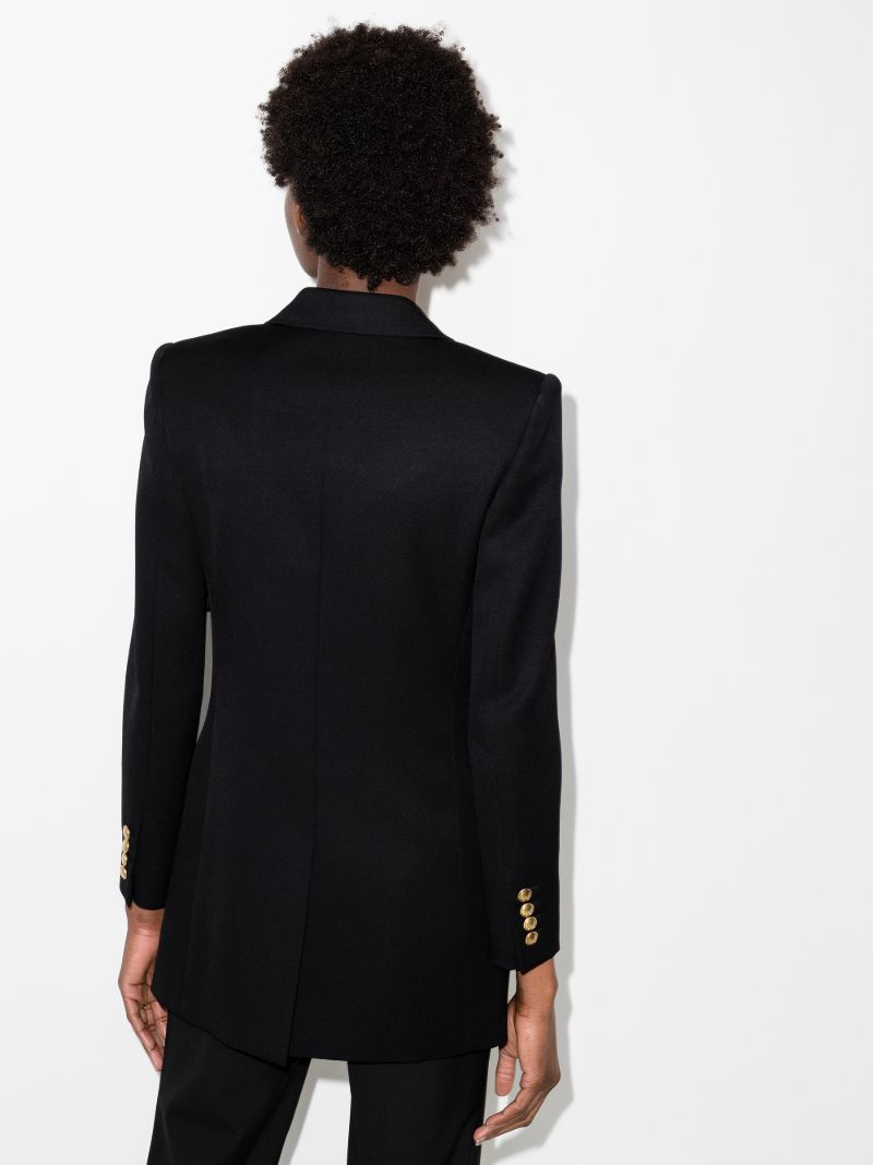 Black Single-breasted Wool Blazer