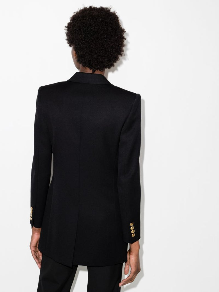 Black Single-breasted Wool Blazer